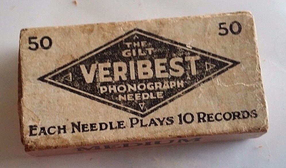 PG226 - Gramophone needles VERIBEST MEDIUM Box WITH GRAMOPHONE DOTS
