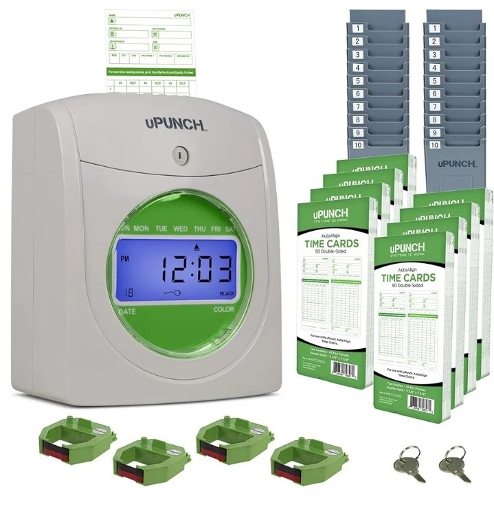 uPunch HN3540 Complete Small Business Start-Up Kit: AutoAlign Time Clock System