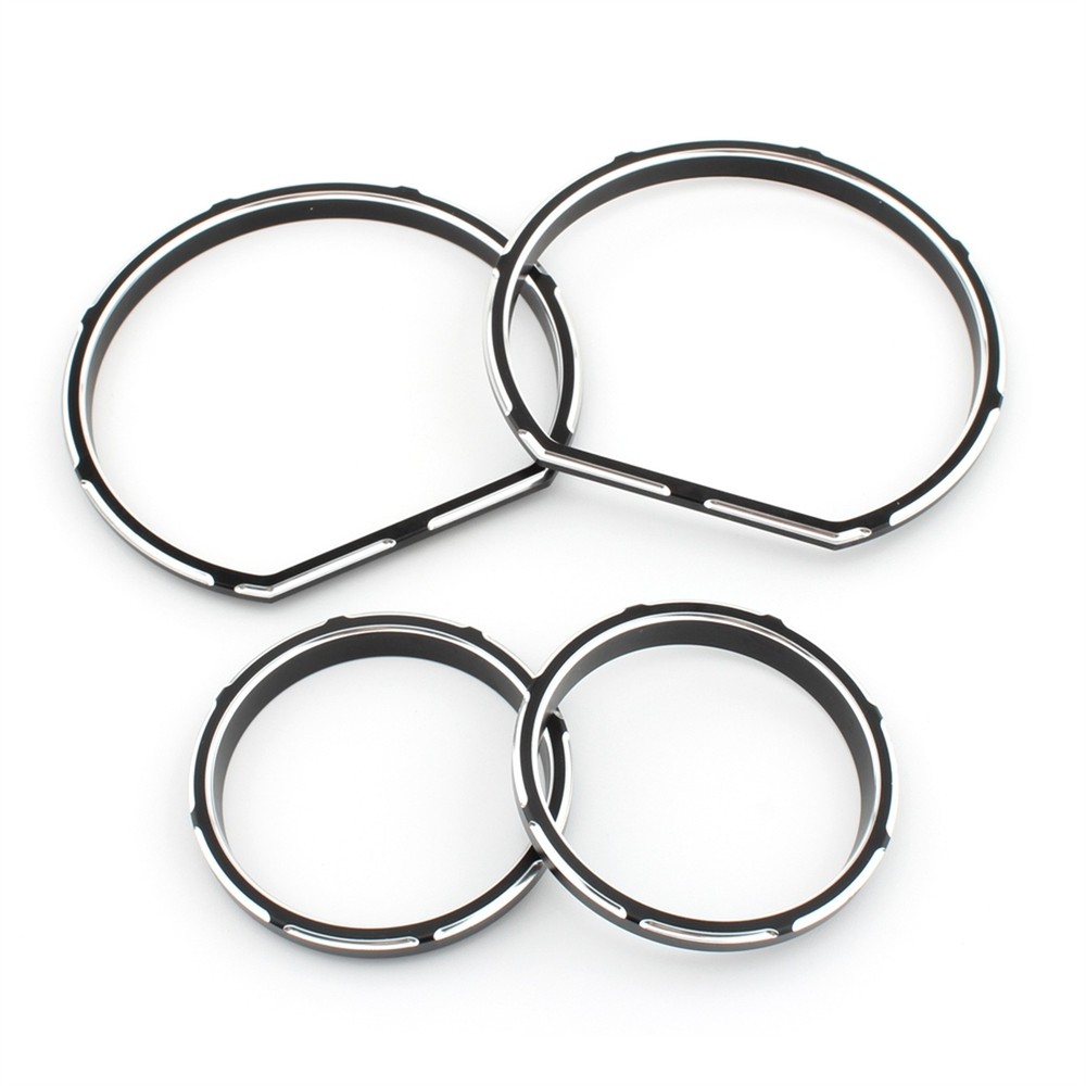 Black White Instrument Panel Bezel For Harley Electra Glide Tri Glide 2014+