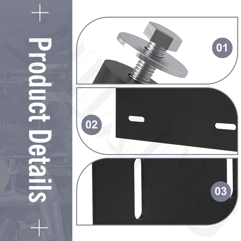 Mounting Plate Kit Compatible with Harb-or Freight Predator Engine Black