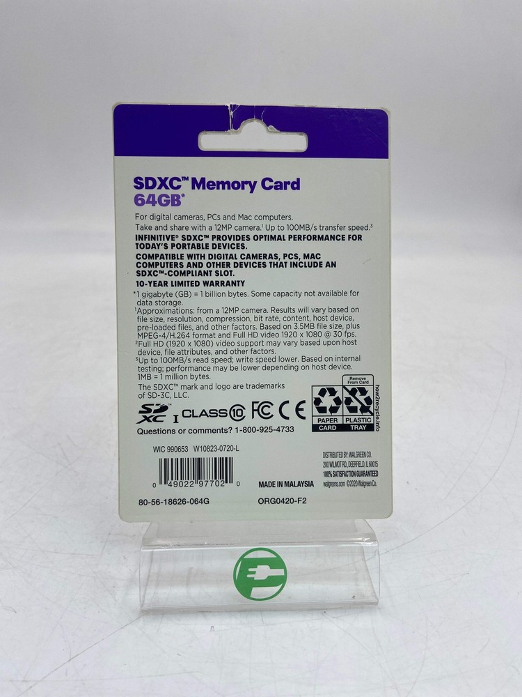 New Infinitive SDXC 64GB Memory Card