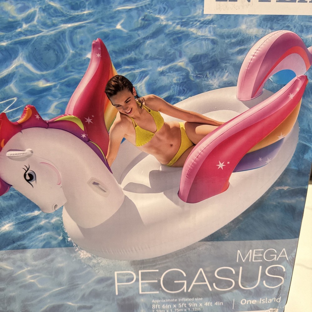 Intex Mega Pegasus One Island Inflatable Pool Float. Unicorn Beach Inflatable