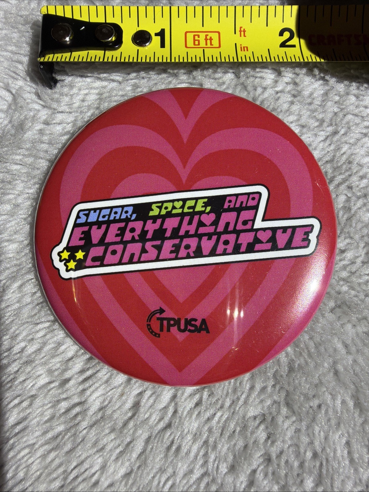 SUGAR ,SPICE and EVERYTHING CONSERVATIVE Button TPUSA Turning Point USA