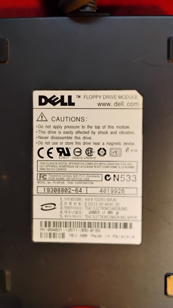 Dell N533 USB Powered External Drive & 3 Floppy Discs