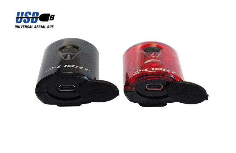 EyezOff USB Rechargeable LED Bicycle Lights Front/Rear Set
