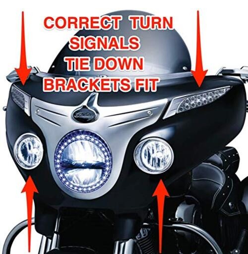 Indian Tie Down Brackets Chrome Motorcycle Roadmaster Chieftain CHROME