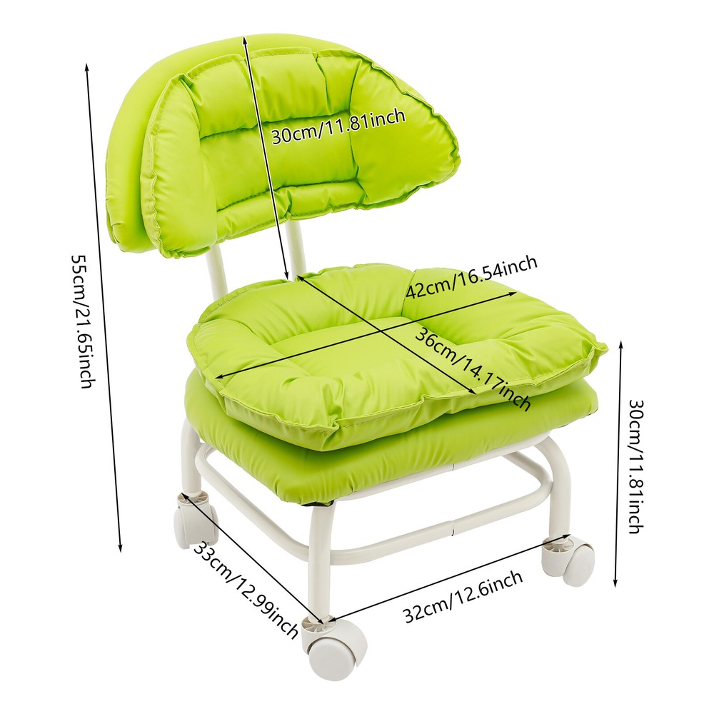 Ergonomic Rolling Stool with Back Rest, Heavy Duty Rolling Stool, Roller Chair