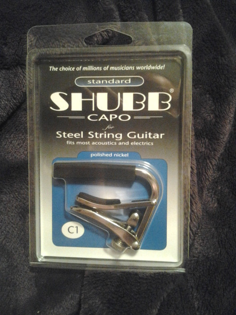 Shubb C1 Polished Nickel Standard Capo for Steel String Guitars
