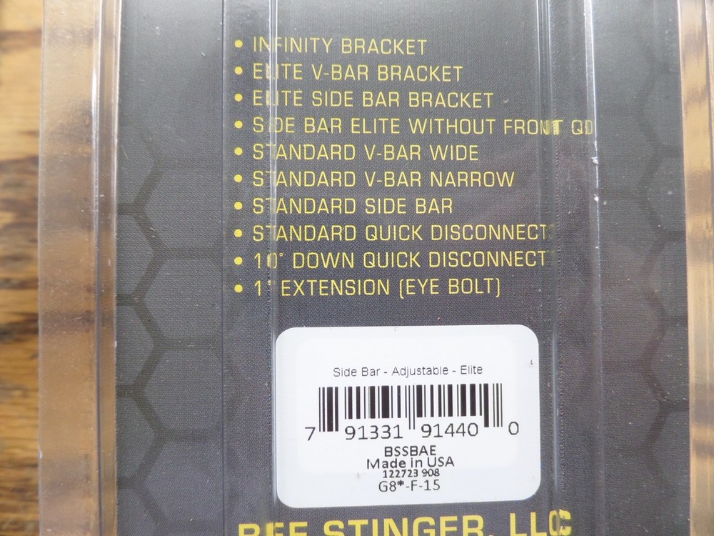 Bee Stinger Hardware-Elite Side Bar Bracket-BSSBAE 4900-15
