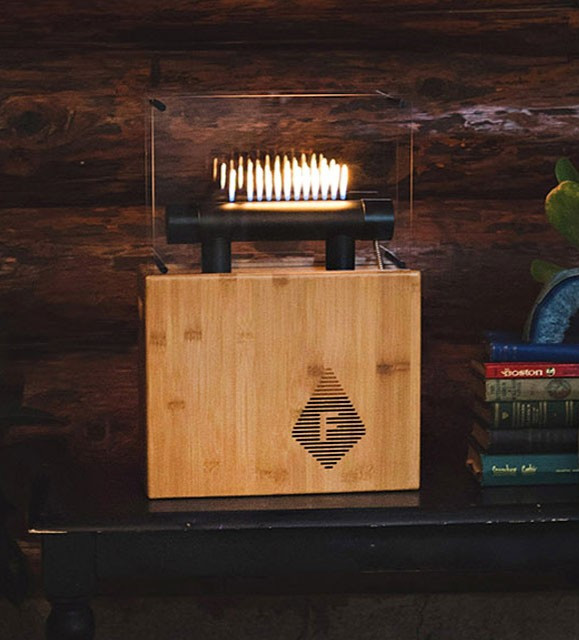 Fireside Audiobox Black – Bluetooth Speaker with Real Dancing Flames