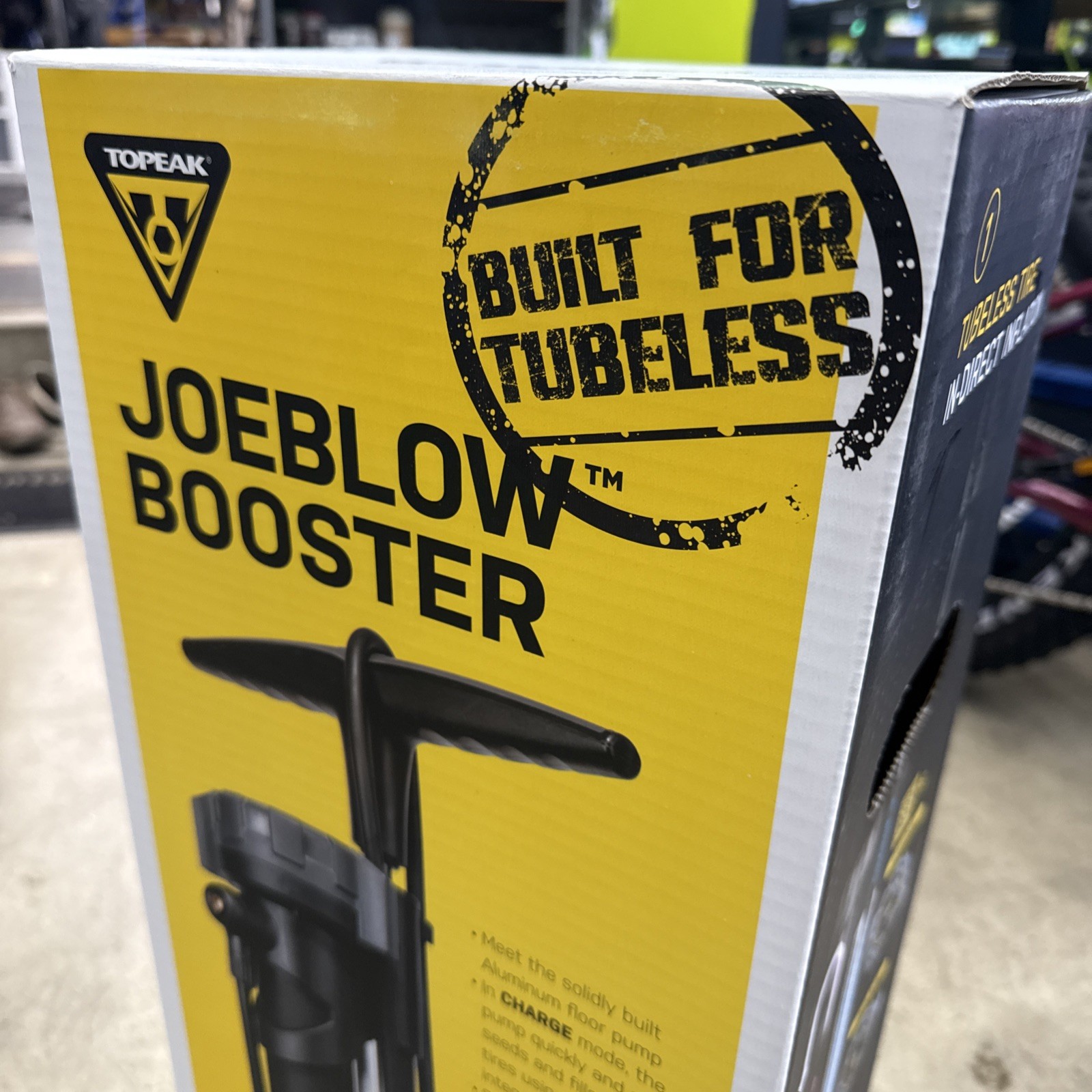 JoeBlow Booster Floor Pump with Gauge Perfect For TUBELESS Bicycle Install!