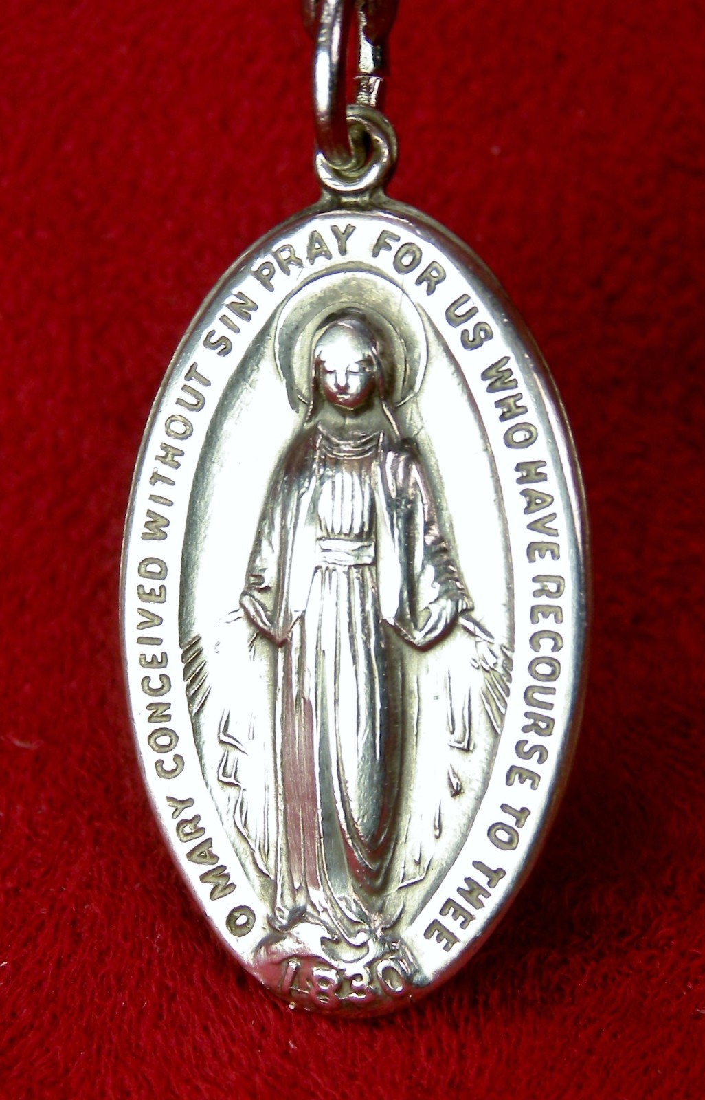 Carmelite Nuns RARE Lourdes Pilgrimage Sterling Silver Catholic Miraculous Medal