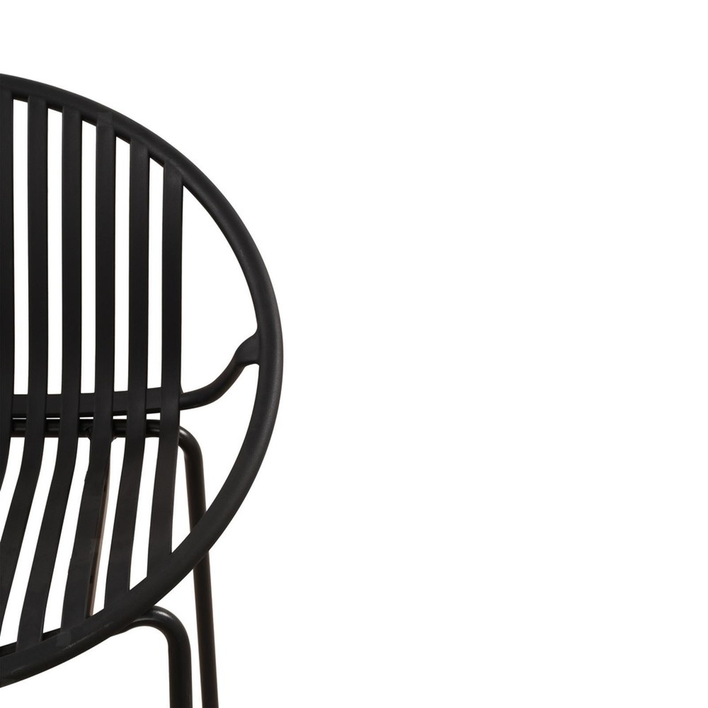 Modern Art Patio Dining Chairs Set Breathable Design Stackable Plastic Seating
