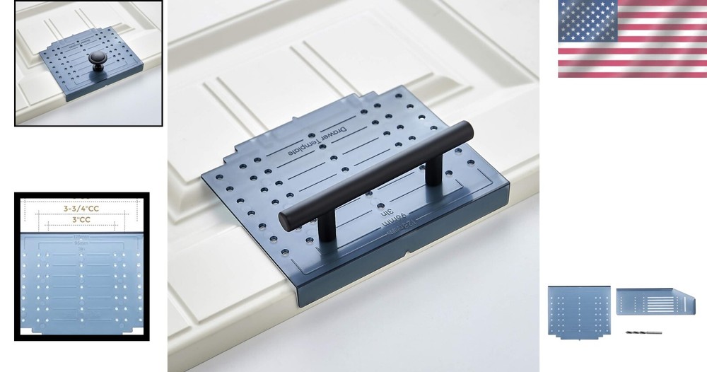 DIY Cabinet Hardware Installation Kit - Drill Bit, Templates for Quick Setup