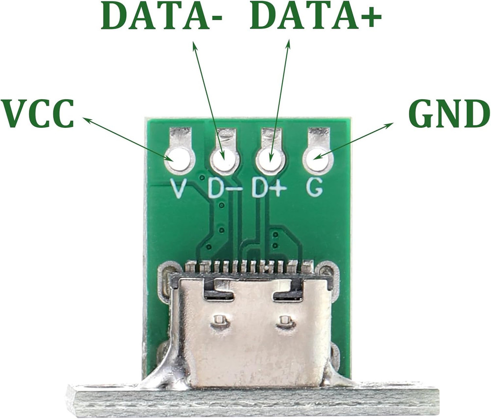 10 Pcs USB C Panel Mount Connector DIY Type C Female Socket Connector Panel Moun