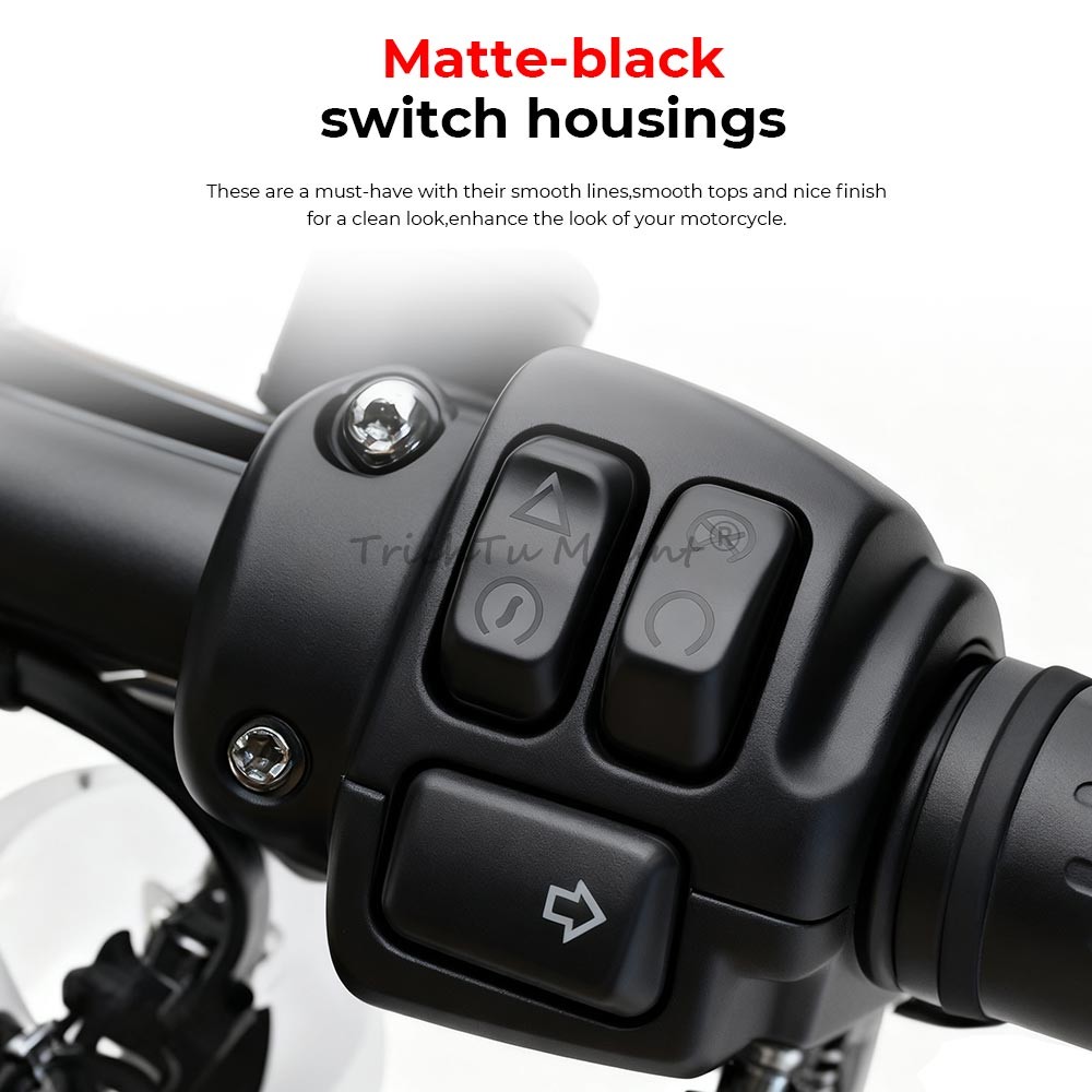 Handlebar Switch Housing Covers Hand Control Button Caps For Harley Dyna Softail