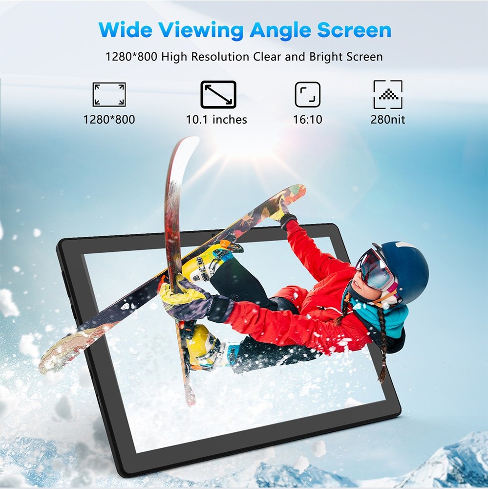 Android 15 Tablet 20GB RAM ＆ 64GB ROM IPS LCD HD Touchscreen Dual Camera WIFI 6