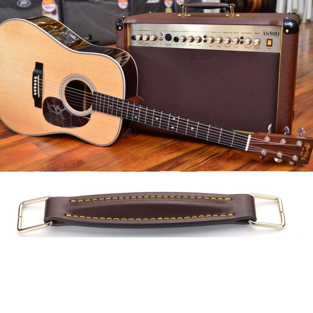 Guitar Leather Handle With Fitting For Marshall Amp AS50D AS100D Coffee
