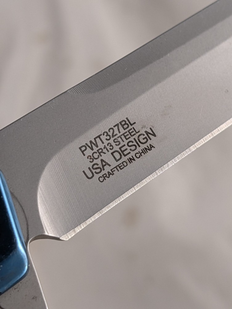 Spring Assist Folding Knife WARTECH Tanto Blade Tactical Blue