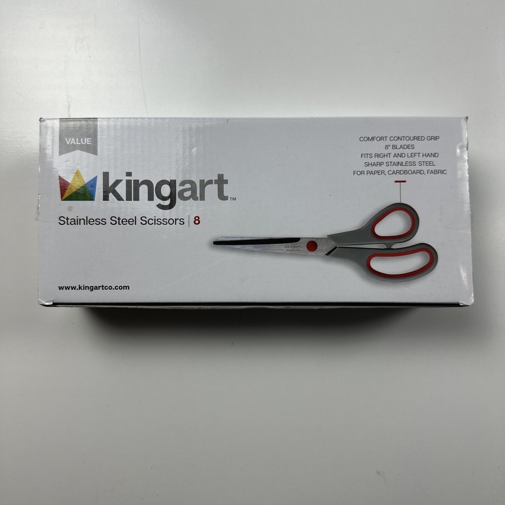 KINGART 950-8 Stainless Steel Scissors, 8 Count