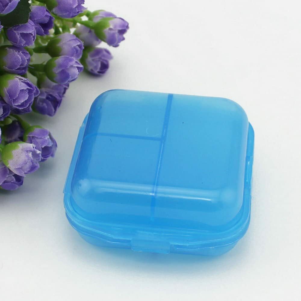 2 Pcs Travel Portable 6 Grid Transparent Plastic Storage Box