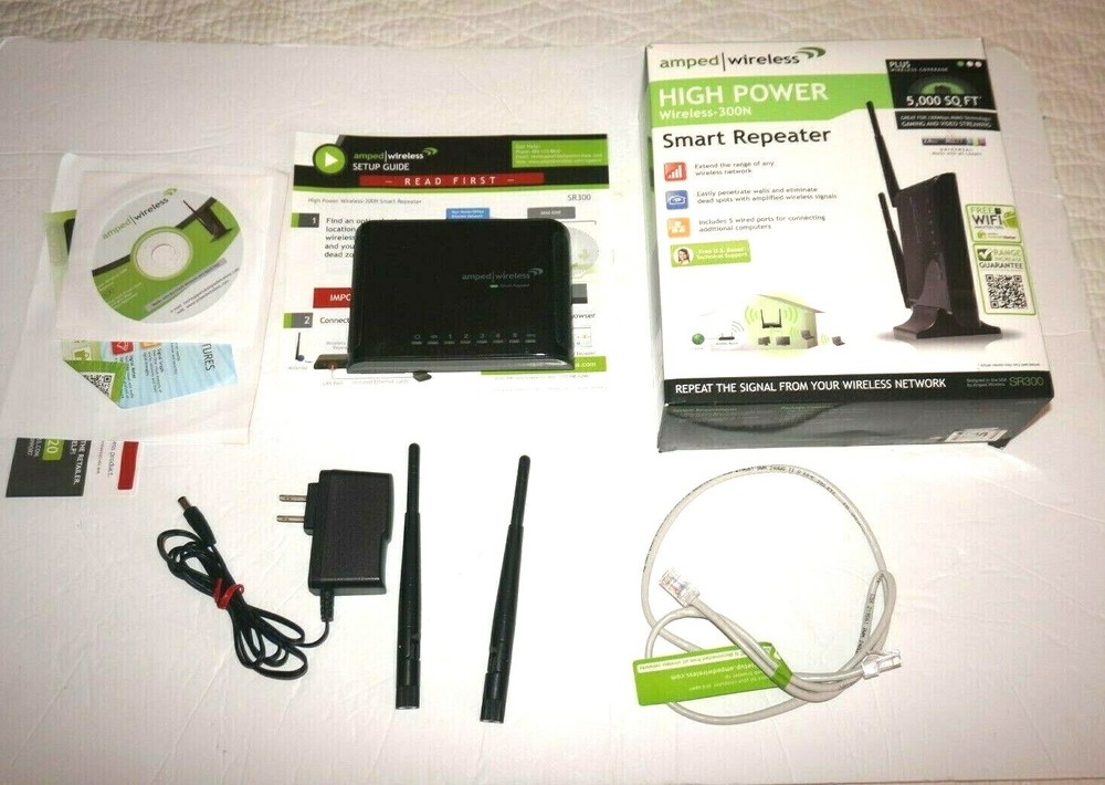 Amped Wireless SR300 High Power Wireless-300N Smart Repeater