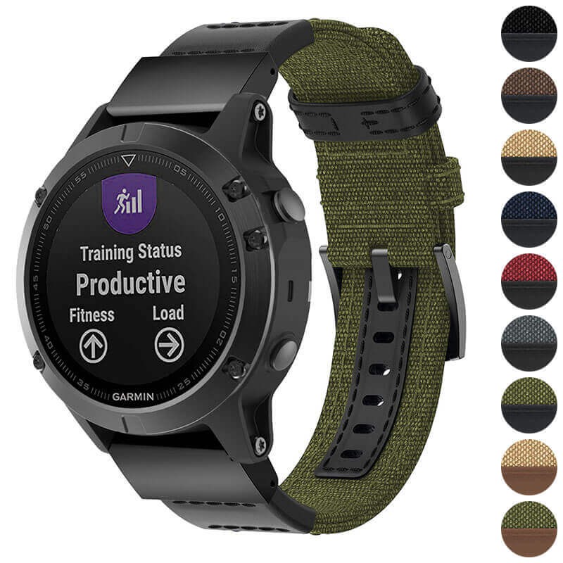 Rugged Canvas Band For Garmin Fenix 7 & 7 Pro