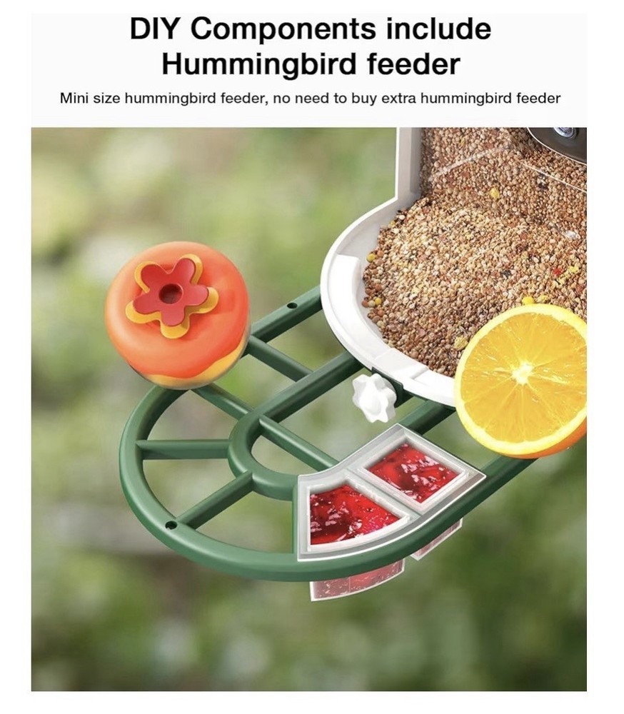 HARYMOR Bird Feeder with Camera Solar Powered-2K Live Feed