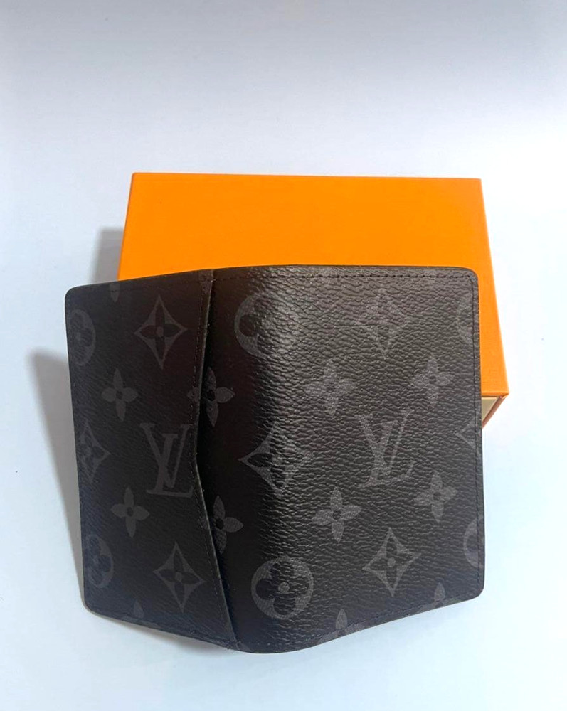 LV Louis Vuitton Pocket Organizer Monogram Eclipse Black