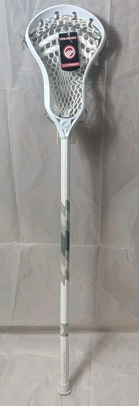 Maverik Charger 41" Youth Boys Complete Lacrosse Stick White/Gray New