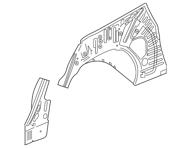Genuine GM Passenger Side Quarter Inner Panel 84623515
