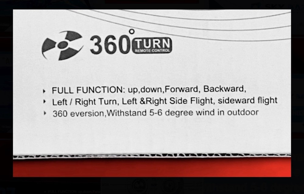 Sky BAZHE 360° Eversion Rechargeable Helicopter Enhanced CHO37 Full 3D Flight