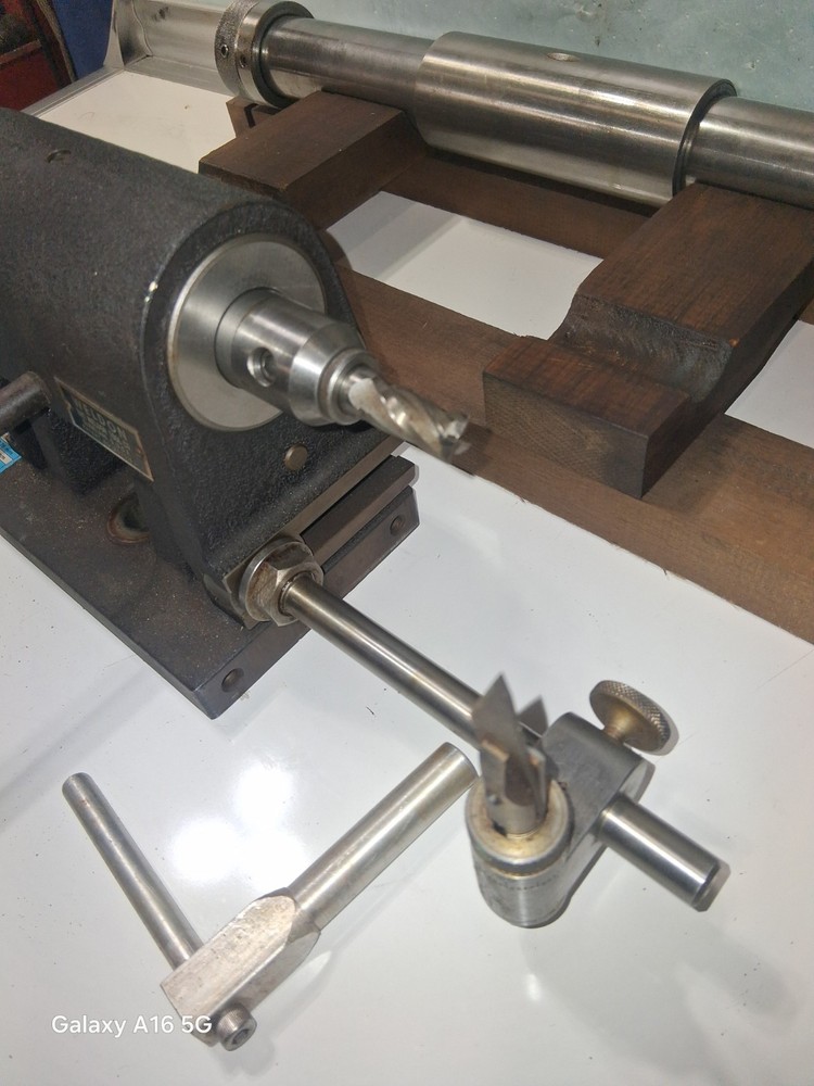 Weldon End Mill Tool Sharpening Grinding Fixture w/ Tilting Sub Base