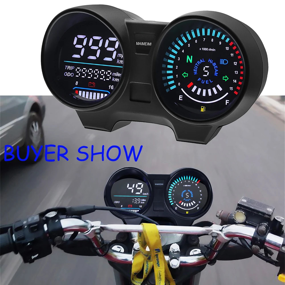 Universal Digital Meter Board For Motorcycle LCD Speedometer TachometerIndicator