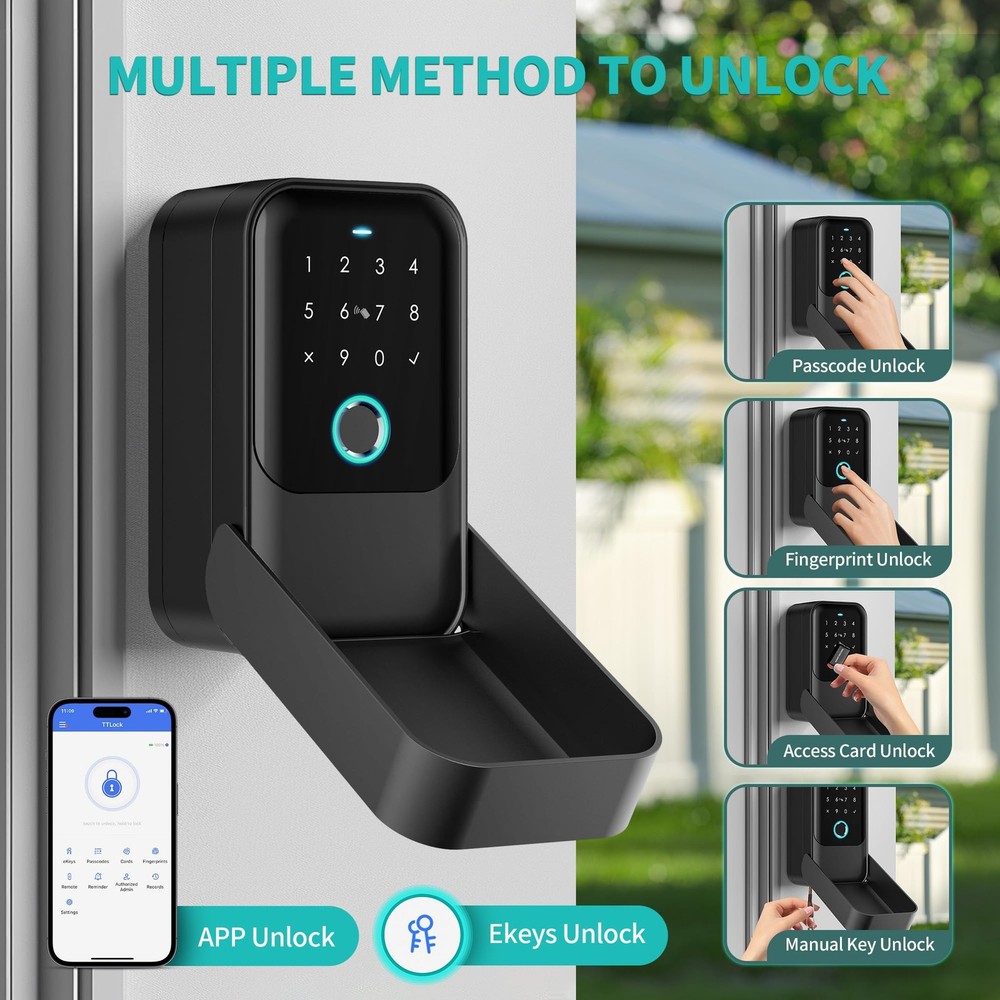 Smart Key Lock Box, TTLock APP Control, Fingerprint, Manual Keys, Access Card...
