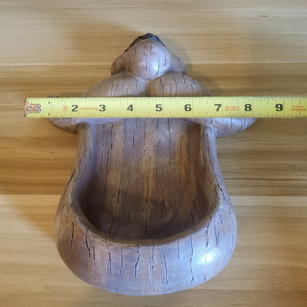 Wood Tree Face Bird Feeder Yard Decoration