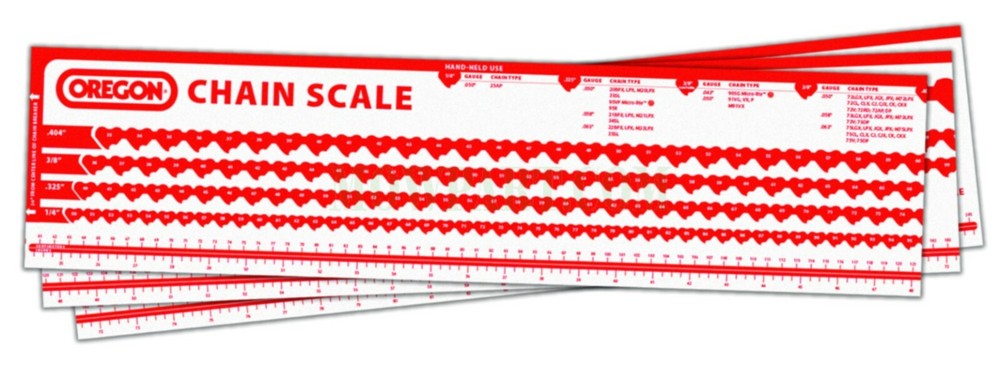 Oregon Chainsaw Chain Scale Reference Guide Chart Defines Type Pitch Gauges