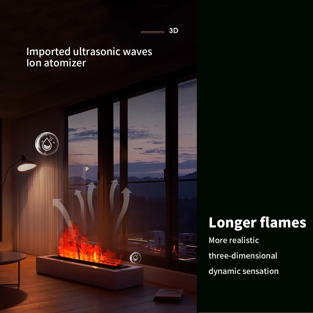 Electric Fireplace-Multiple App Water Vapor Fireplace 3D Atomizing Fireplace