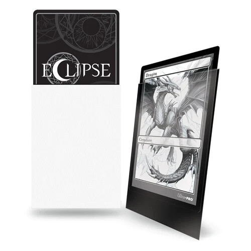 (100-Pack) Ultra Pro Eclipse PRO MATTE ARCTIC WHITE Deck Protector Card Sleeves