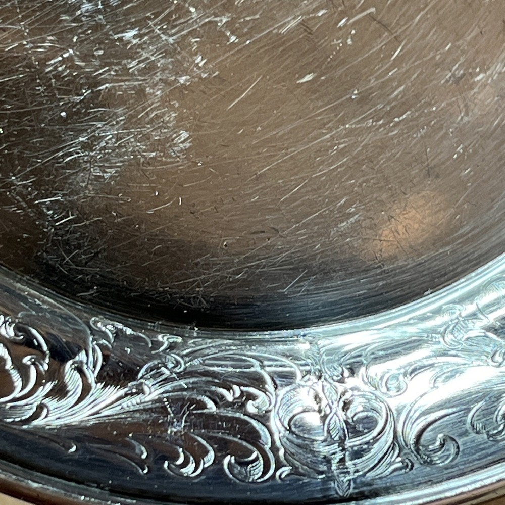 Vintage Reed & Barton Silverplate Scrollwork Candy Nut Trinket Dish N285