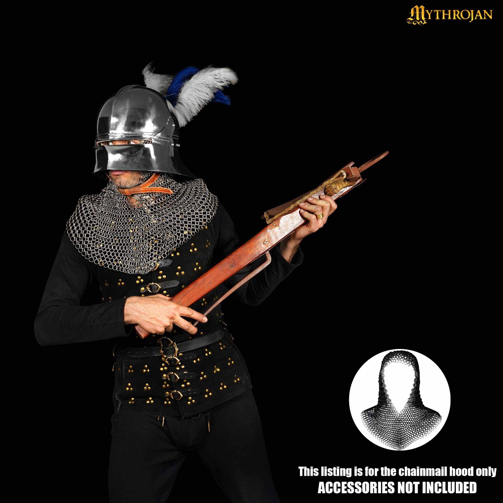 Medieval Chainmail Coif Butted Hood Stainless Steel Viking Knight Armor 16gauge