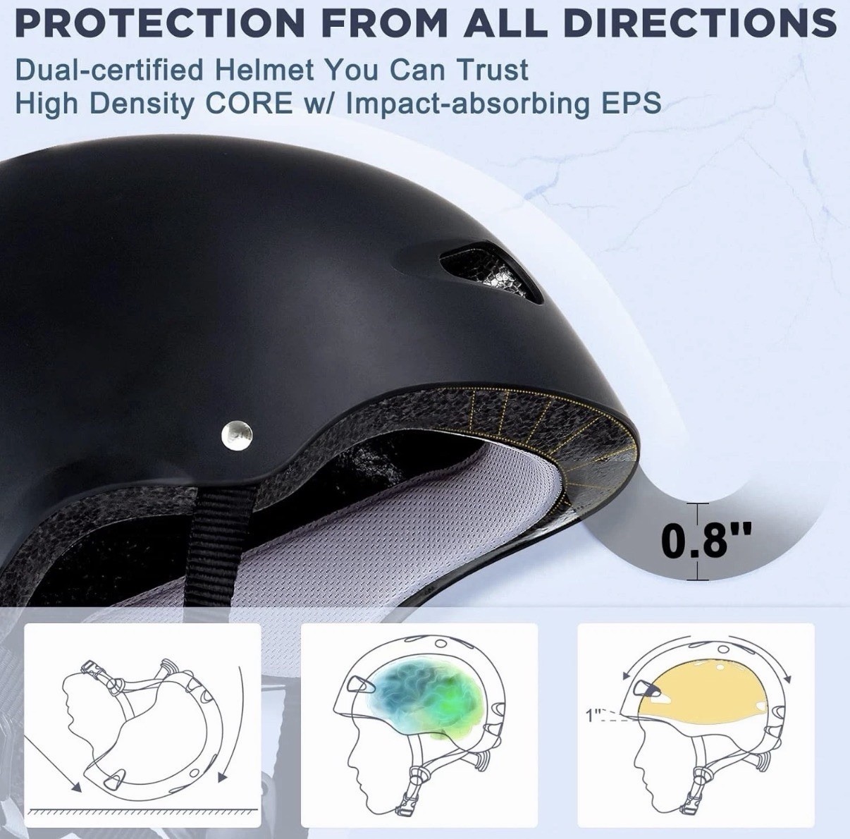 MCBOB Multi Sport Helmet Bike Skate Scooter Protective Gear Medium Size