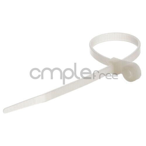 40 lbs Mountable Head Cable Tie 100pcs Pack White NEW