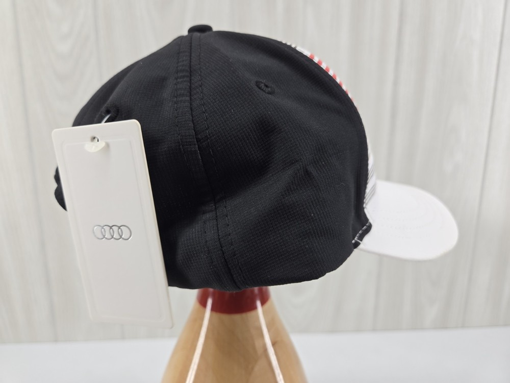 AUDI StrapBack Mesh Trucker Hat Panel Cap Black White