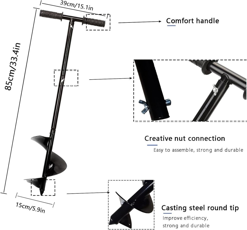 Compost Turner Aerator,Compost Stirrer Tool Outdoor Composting Manual Compost