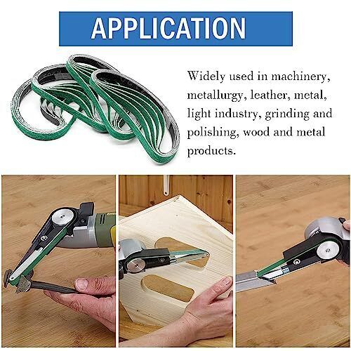 SATC 1/2 x 18 Premium Zirconia Sanding Belts,13*457mm 36,60,80,120 Grit, 10 Pack