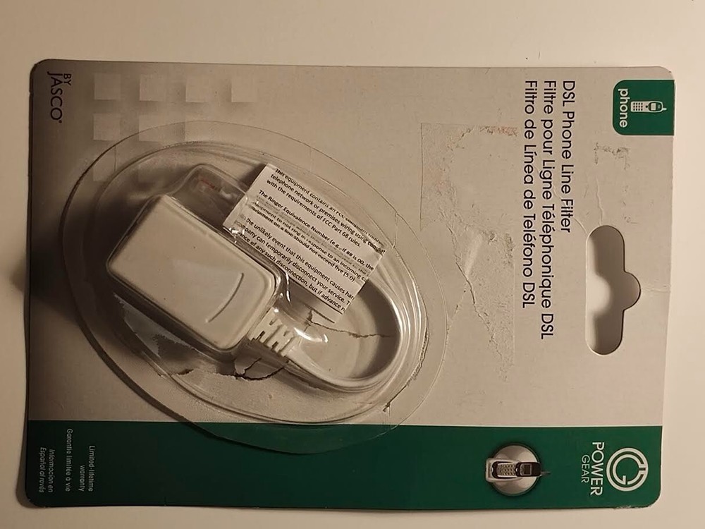 Jasco DSL Phone Line Filter (White)