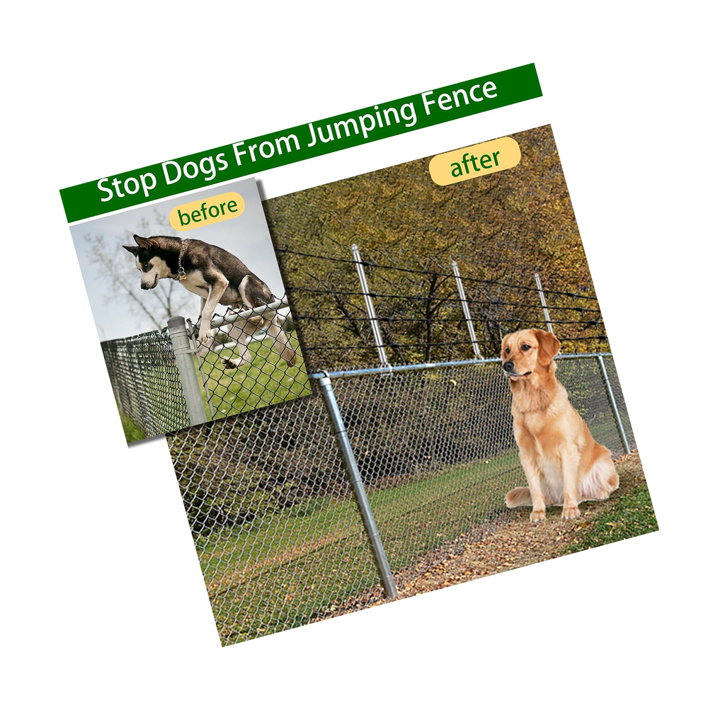 Chain Link Fence Post Extender 20-Inch Heavy Duty For Additional Height (9 Pack)