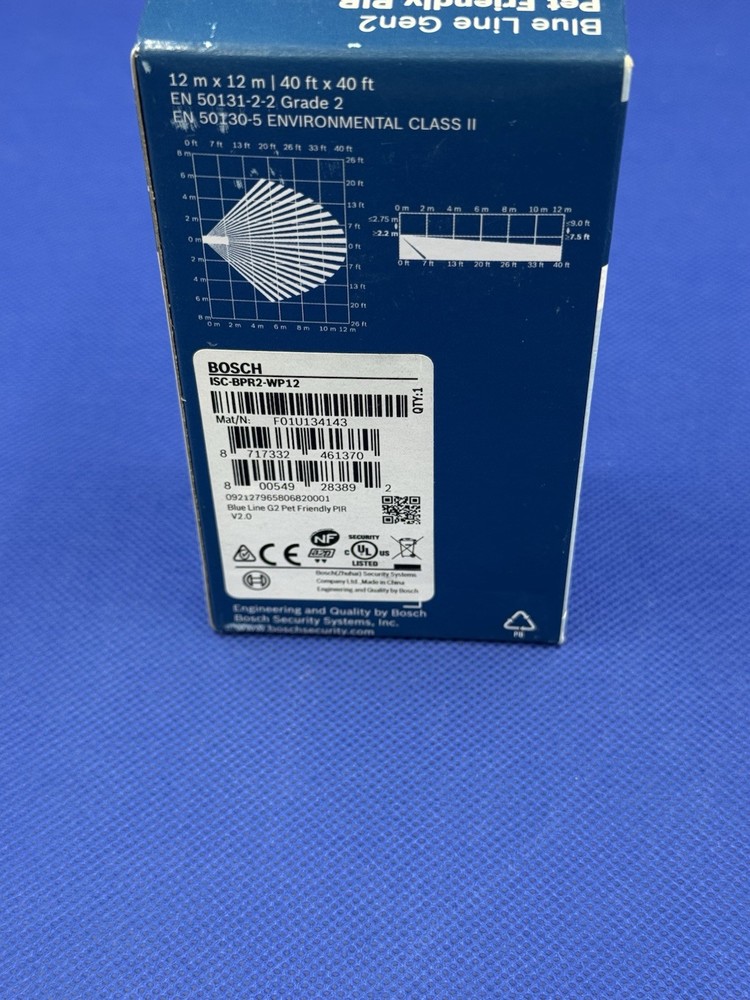 Bosch Security Blue Line Gen2 ISC-BPR2-WP12 PIR 40ft Range Motion Detector