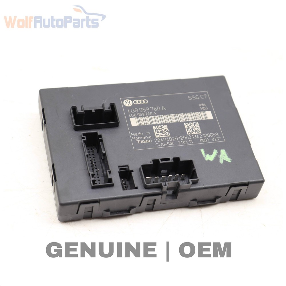 2012-2018 AUDI A7 QUATTRO - Front LEFT SEAT / Backrest Adjustment Control Module